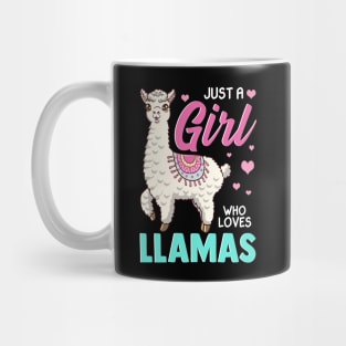 Cute & Funny Just A Girl Who Loves Llamas Lama Mug